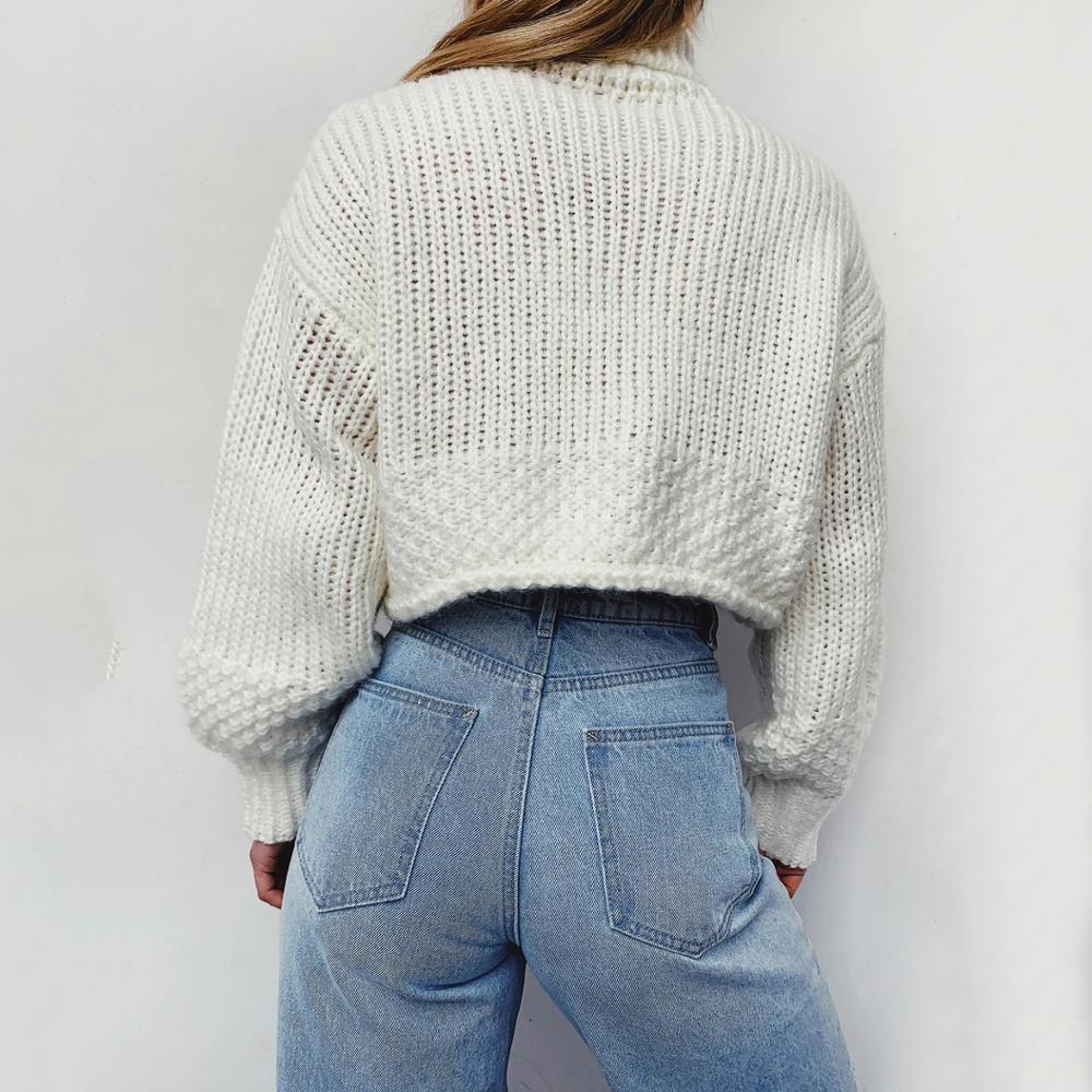 Loose sleeve knitted woolen sweater